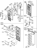 REF DOOR Diagram and Parts List for SBDE520SW P1185202W W Amana Refrigerator