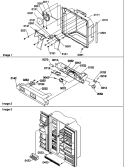 ICE & WATER CAV / ELEC BRKT & TOE GRILLE Diagram and Parts List for SBDE520SW P1185202W W Amana Refrigerator