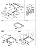 SHELVES, DELI, AND CRISPER ASSEMBLIES Diagram and Parts List for SBDE520SW P1185202W W Amana Refrigerator