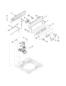Part Location Diagram of W10701088 Whirlpool SWITCH-CYC
