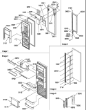 REF DOOR Diagram and Parts List for SRDE327S3E P1307101W E Amana Refrigerator