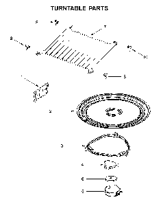 Turntable parts Diagram and Parts List for MMV4206FB6  Maytag Microwave