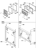 DOOR ASSEMBLIES Diagram and Parts List for THI21TL P1302602W L Amana Refrigerator