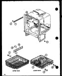Part Location Diagram of R0910043 Whirlpool Rack upper assy