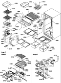 INTERIOR CABINET AND DRAIN BLOCK ASSY Diagram and Parts List for TR21S4E P1196105W E Amana Refrigerator