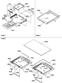 SHELVING ASSEMBLIES Diagram and Parts List for TR21S4E P1196105W E Amana Refrigerator
