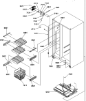 FZ SHELVES AND LIGHT Diagram and Parts List for SXD520SW P1182402W W Amana Refrigerator