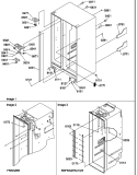 CABINET PARTS Diagram and Parts List for SXD520SW P1182402W W Amana Refrigerator