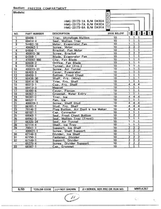 Freezer Compartment Page 2 Diagram and Parts List for 23173-0A  Admiral Refrigerator