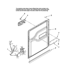 Inner Door Parts Diagram and Parts List for MDB7851AWB1  Maytag Dishwasher