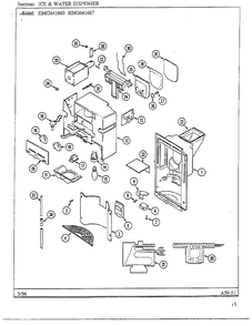Ice/water Dispenser Diagram and Parts List for HMG641667  Admiral Refrigerator