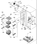 FZ SHELVES AND LIGHT Diagram and Parts List for SRD520SL P1186302W L Amana Refrigerator