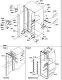 CABINET PARTS Diagram and Parts List for SRD520SL P1186302W L Amana Refrigerator