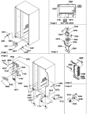 DRAIN SYSTEMS, ROLLERS, AND EVAP ASSY Diagram and Parts List for SRD520SL P1186302W L Amana Refrigerator