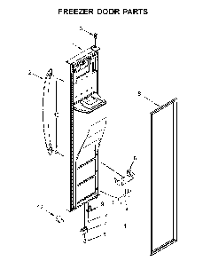 Freezer door parts Diagram and Parts List for MSS25C4MGK03  Maytag Refrigerator