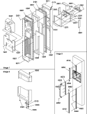 FZ DOOR Diagram and Parts List for SRD27S4E P1190306W E Amana Refrigerator