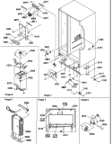 DRAIN SYSTEMS, ROLLERS, AND EVAP ASSY Diagram and Parts List for SRD27S4E P1190306W E Amana Refrigerator