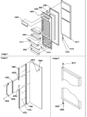 REF DOOR Diagram and Parts List for SG521SBL P1197002W L Amana Refrigerator
