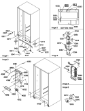 DRAIN SYSTEMS, ROLLERS, AND EVAP ASSY Diagram and Parts List for SG521SBL P1197002W L Amana Refrigerator