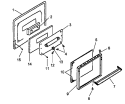OVEN DOOR Diagram and Parts List for RLS270UL P1142924N L Amana Range