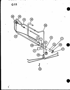 Part Location Diagram of C6250001 Whirlpool Gas Tube or Connector