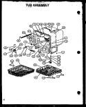 TUB ASSY Diagram and Parts List for DDW650WW P1139736N W Amana Dishwasher