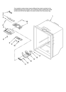 Refrigerator Liner Parts Diagram and Parts List for MFF2558KEB11  Maytag Refrigerator