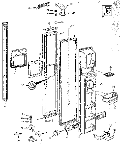 Freezer Door Diagram and Parts List for JRSDX244B-M7N15A  Jenn-Air Refrigerator