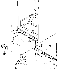 Cabinet Hardware Diagram and Parts List for TX21R-P1157605W  Amana Refrigerator