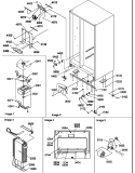 DRAIN SYSTEM, ROLLERS, & EVAPORATER ASSY Diagram and Parts List for SCD25TL P1190422W L Amana Refrigerator