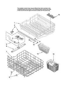 Upper And Lower Rack Parts Diagram and Parts List for MDB5601AWS0  Maytag Dishwasher