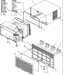 OUTERCASE & FRONT ASSEMBLIES Diagram and Parts List for 10C5EZ P1206001R Amana Air Conditioner