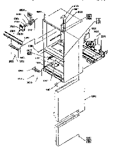 Controls And Light Covers Diagram and Parts List for BX22S5E-P1196705WL  Amana Refrigerator