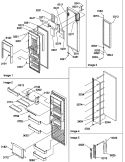 REF DOOR Diagram and Parts List for SRDE520SW P1183103W W Amana Refrigerator