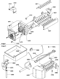 ICE MAKER ASSY & PARTS Diagram and Parts List for BR22S6E P1196706W E Amana Refrigerator