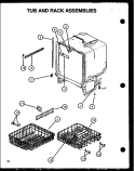 TUB AND RACK ASSY Diagram and Parts List for DDW650WW P1139736N W Amana Dishwasher