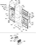 DOOR, HINGES AND ACCESSORIES Diagram and Parts List for TA20TW P1306101W W Amana Refrigerator