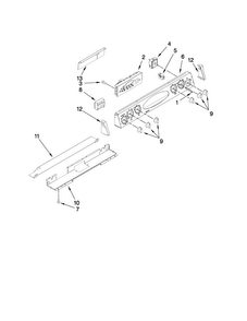 Control Panel Parts Diagram and Parts List for MES5775BAF19  Maytag Range
