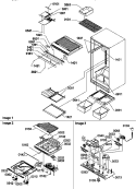 INTERIOR CABINET AND DRAIN BLOCK ASSY Diagram and Parts List for TA20TW P1306101W W Amana Refrigerator