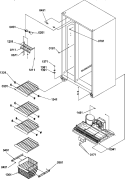 FZ SHELVES AND LIGHT Diagram and Parts List for SS21SL P1193802W L Amana Refrigerator