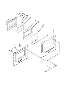 Part Location Diagram of W10719636 Whirlpool GLASS-DOOR