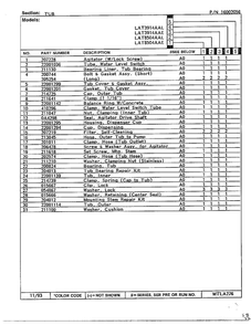 Tub Page 2 Diagram and Parts List for LAT5804AAE  Maytag Washer