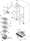 FZ SHELVES AND LIGHT Diagram and Parts List for SG19SW P1193702W W Amana Refrigerator