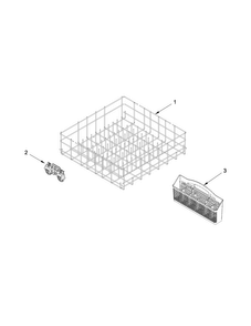 Lower Rack Parts Diagram and Parts List for MDBH949PAM4  Maytag Dishwasher