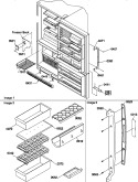 DOOR HANDLES & ACCESSORIES Diagram and Parts List for BX22S5E P1196705W E Amana Refrigerator