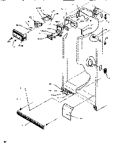 Controls & Cabinet Diagram and Parts List for SRD520SW-P1186301WW  Amana Refrigerator