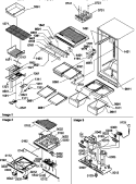 INTERIOR CABINET & DRAIN BLOCK ASSY Diagram and Parts List for TR18VE P1307401W E Amana Refrigerator