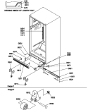 LADDERS, LOWER CABINET AND ROLLERS Diagram and Parts List for TR18VE P1307401W E Amana Refrigerator