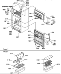 DOOR, HINGES AND ACCESSORIES Diagram and Parts List for TSI25TE P1308101W E Amana Refrigerator