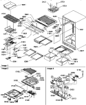 INTERIOR CABINET AND DRAIN BLOCK ASSY Diagram and Parts List for TSI25TE P1308101W E Amana Refrigerator